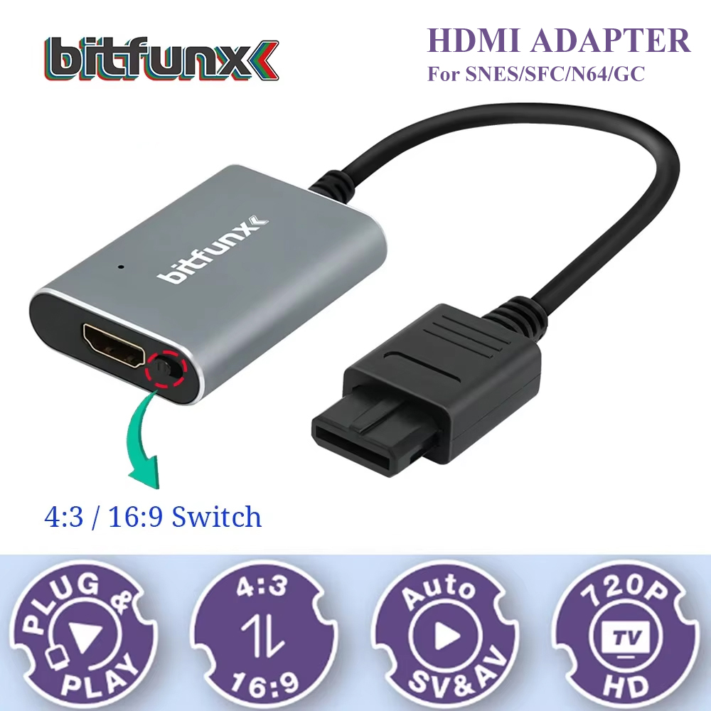 Retro Gaming La - Adaptador Bitfunx 720P Svideo / AV