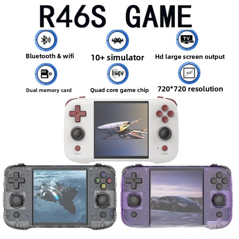 Retro Handheld Console - Console de jogos portátil retrô r46s