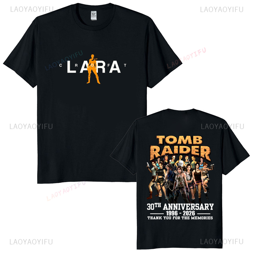 Retro Gaming Gamestop - Tomb raider 30th aniversário unissex vintage