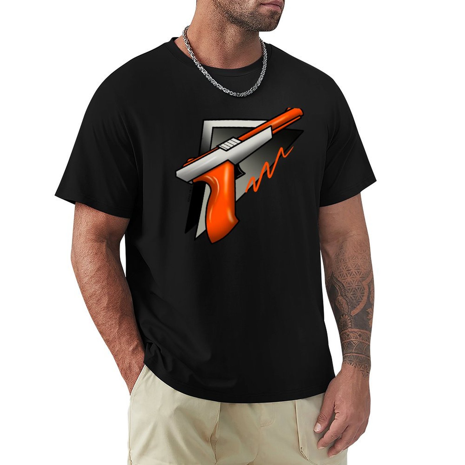 Retro Gaming Gun - Camiseta Vintage Retrô dos Anos 80