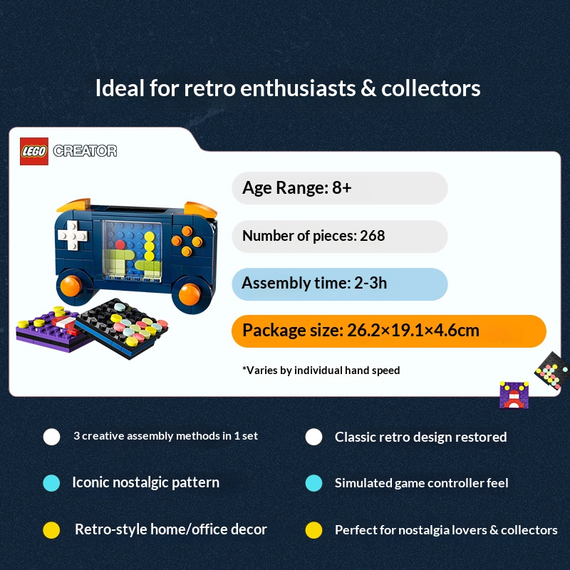 LEGO Creator 3 em 1 Blocos de  - Retro Handheld Console avaliação e preço