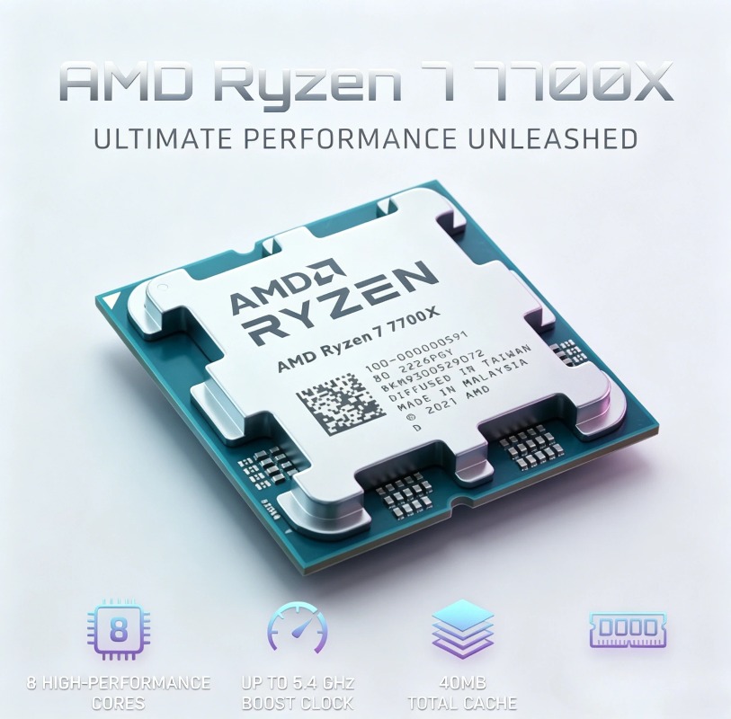 Processador AMD Ryzen 7 7700X, - Amd Cpu Ryzen 7 avaliação e preço