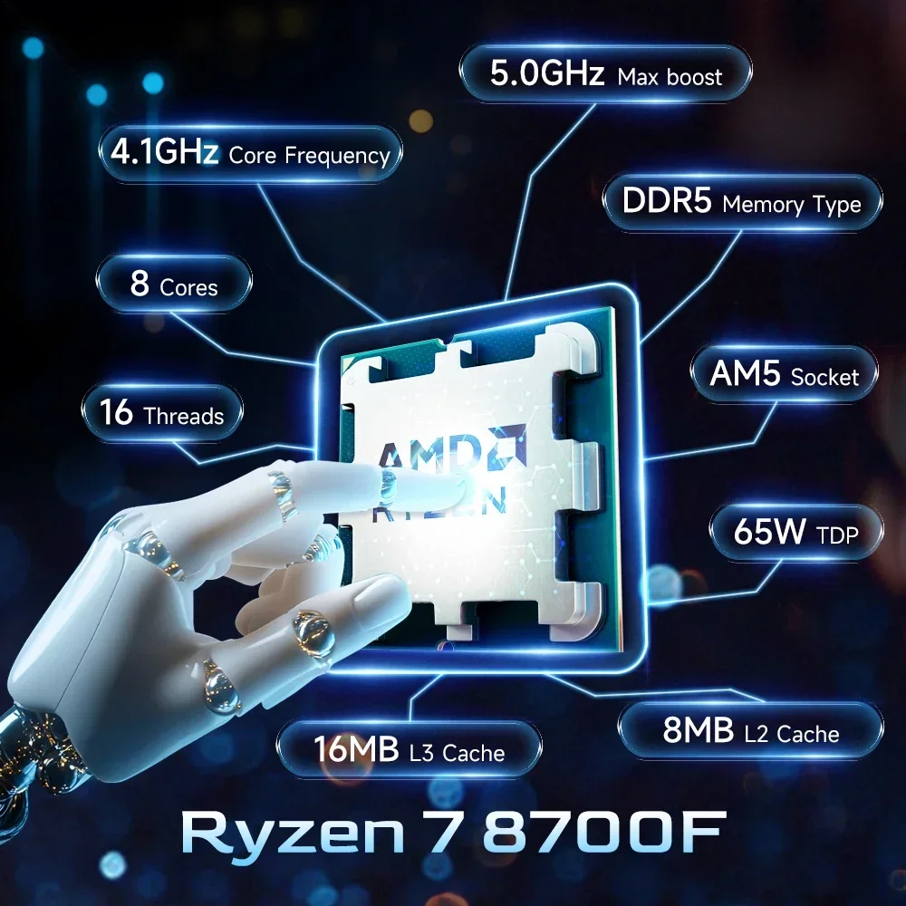 Novo CPU AMD Ryzen 7 8700F R7  - Amd Cpu Ryzen 7 avaliação e preço