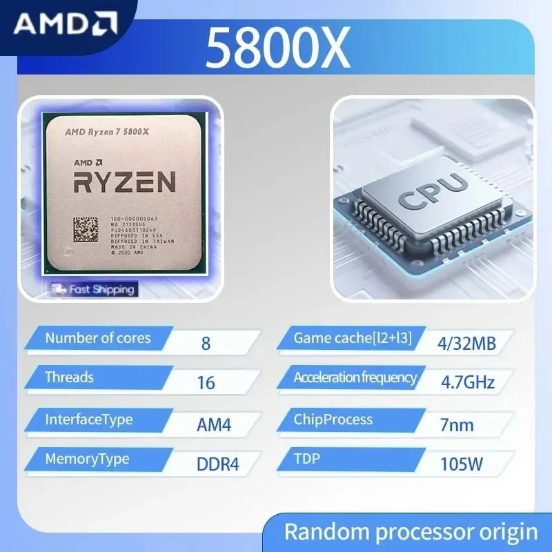 Processador AMD Ryzen 7 5800X  - Amd Cpu Ryzen 7 avaliação e preço