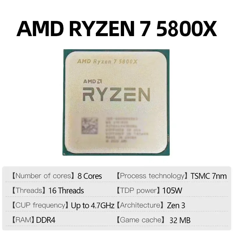 Processador AMD Ryzen 7 5800X  - Amd Cpu Ryzen 7 avaliação e preço