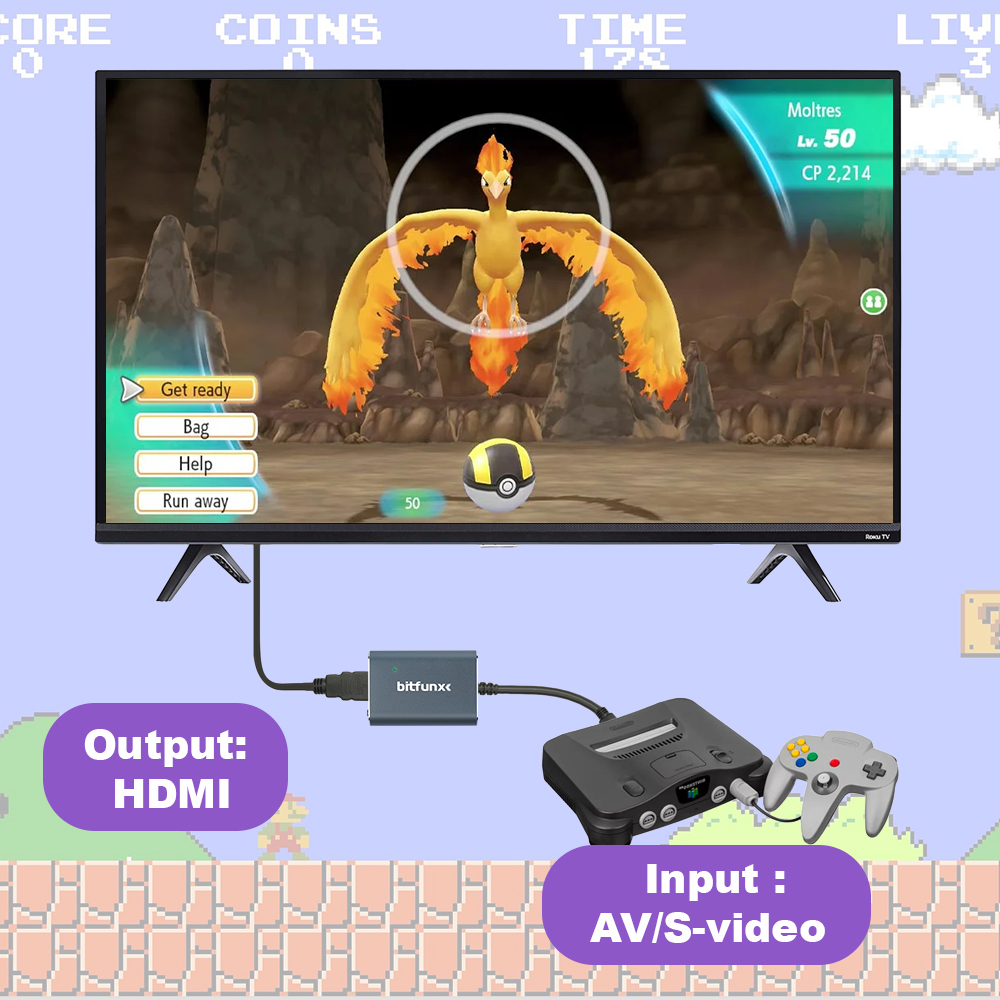 Adaptador Bitfunx 720P Svideo  - Retro Gaming La avaliação e preço