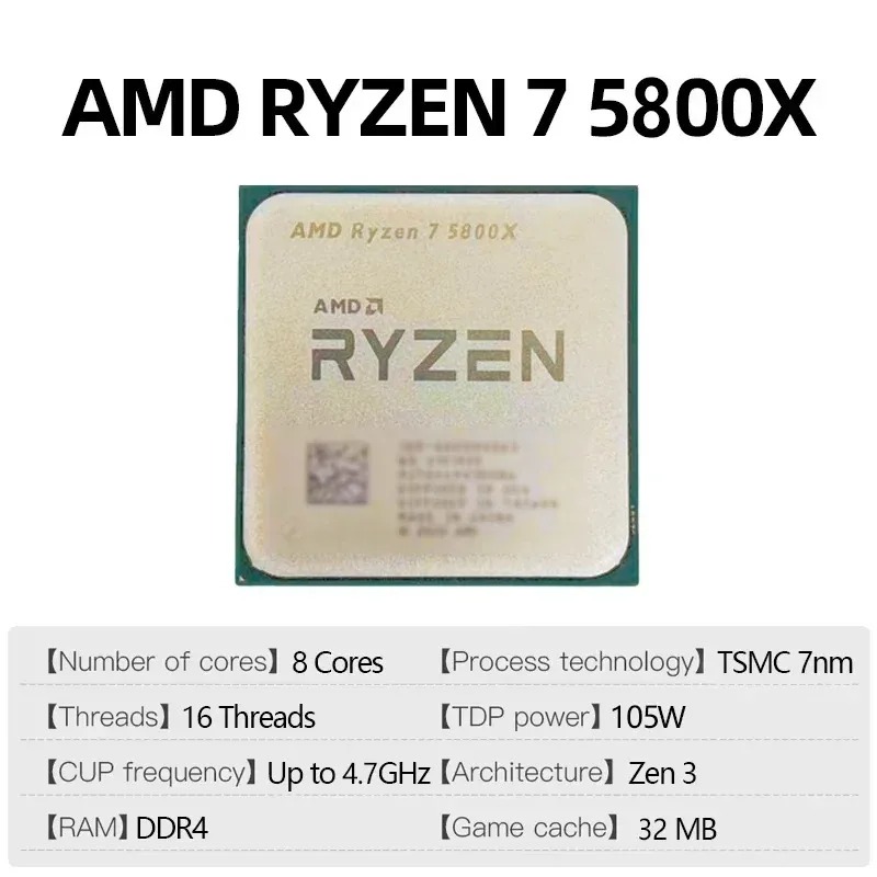 Processador AMD Ryzen 7 5800X  - Amd Cpu Ryzen 7 avaliação e preço
