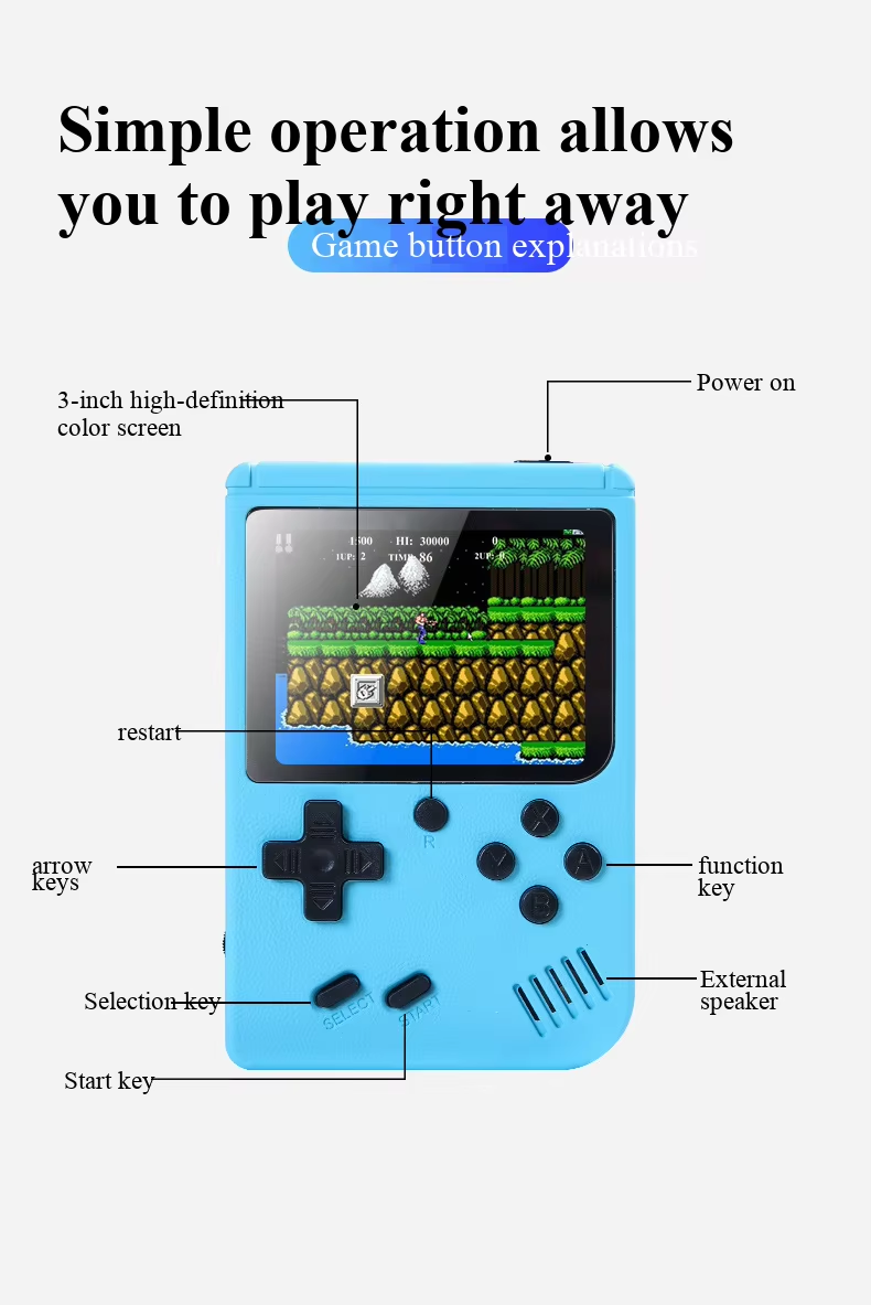 Console de jogos portátil retr - Retro Gaming La avaliação e preço