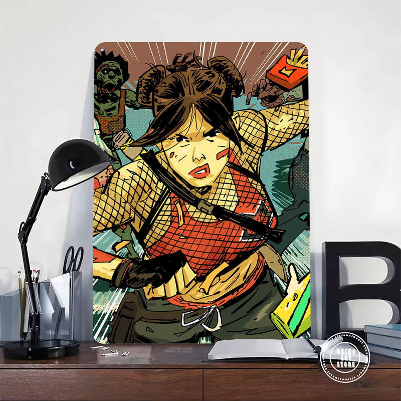 Pôster Personalizado de Mulher - Retro Gaming Gun avaliação e preço