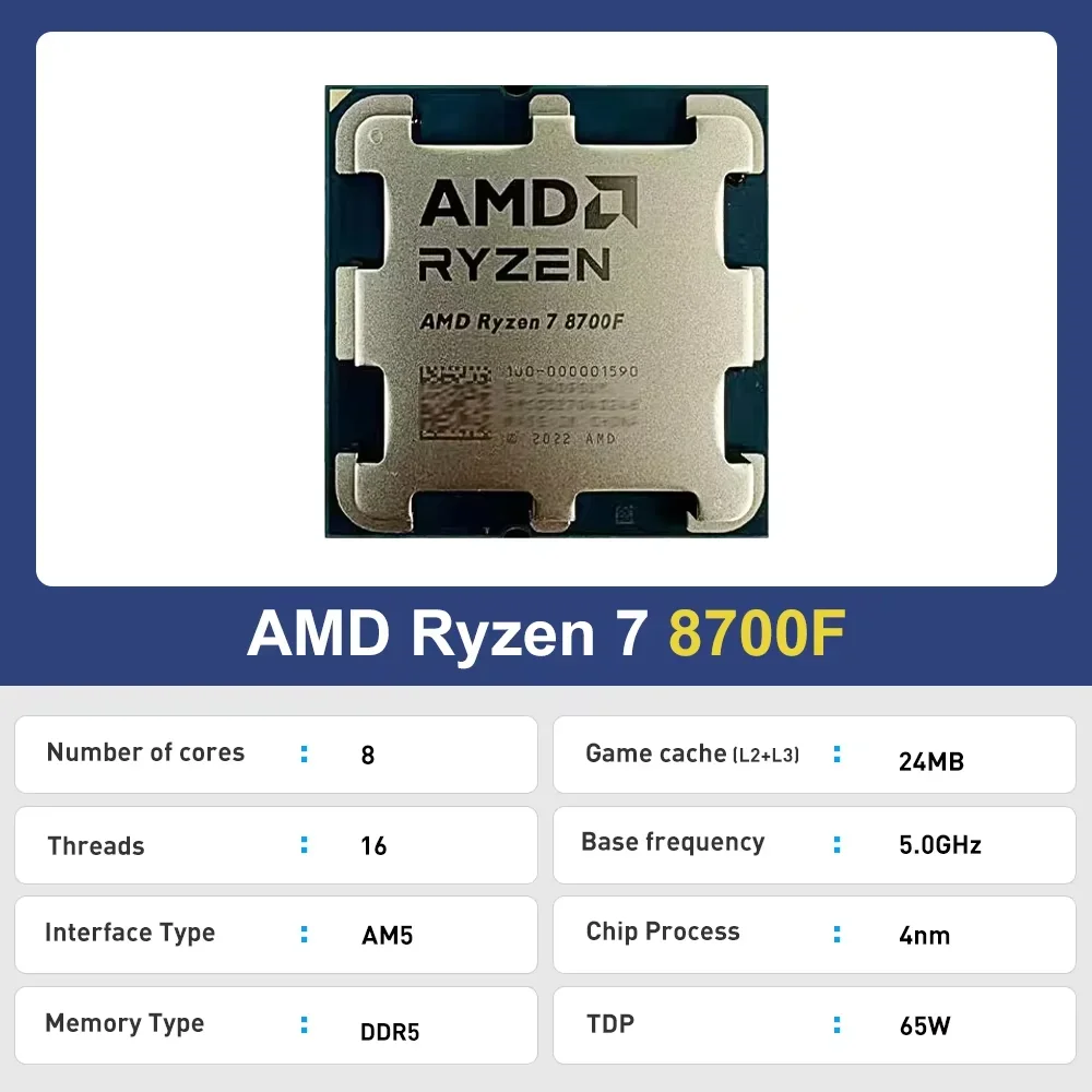 Processador AMD Ryzen 7 8700F  - Amd Cpu Ryzen 7 avaliação e preço
