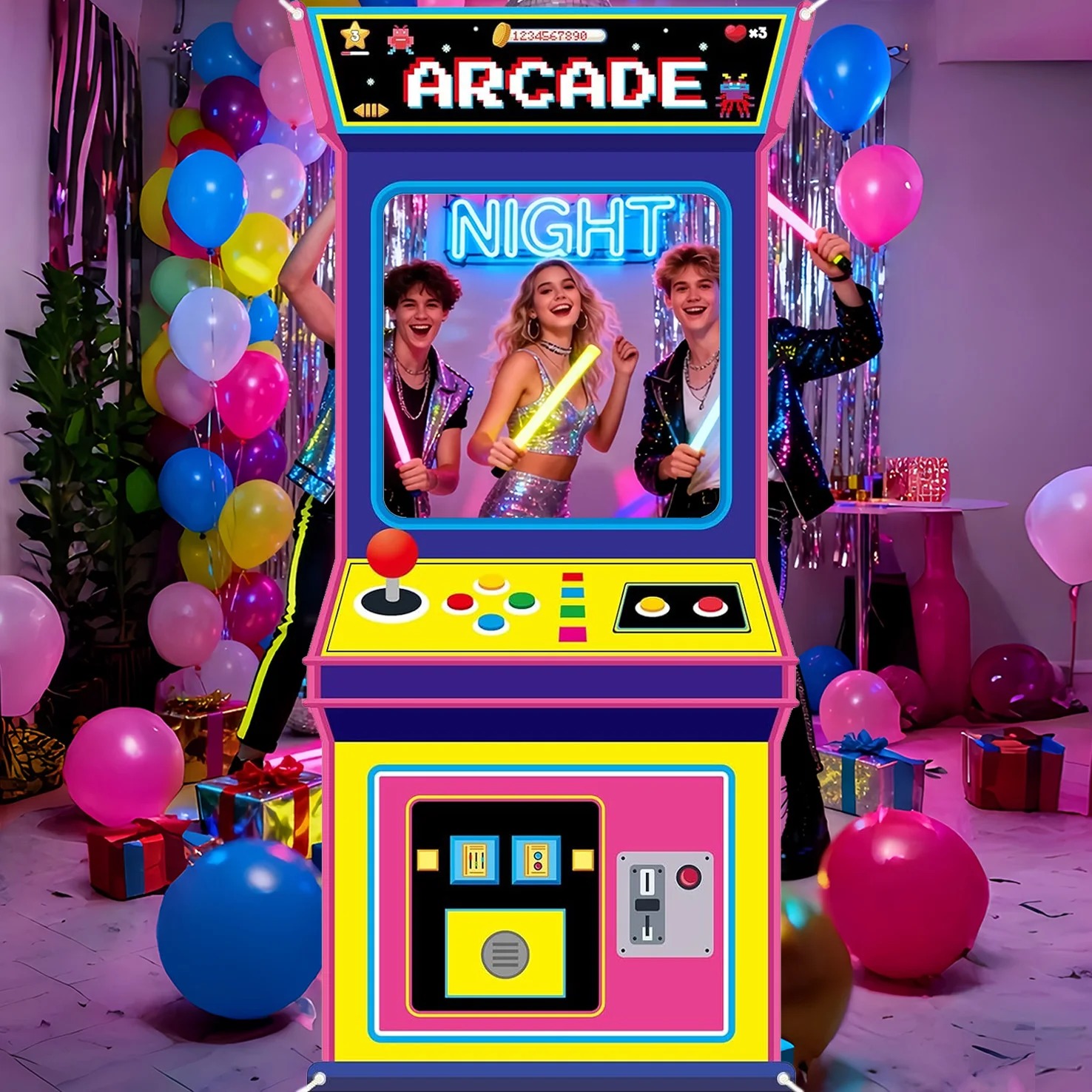 Fundo para Cabine de Fotos com - Retro Gaming Cabinet avaliação e preço