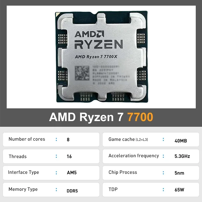 Processador AMD Ryzen 7 7700X  - Amd Cpu Ryzen 7 avaliação e preço